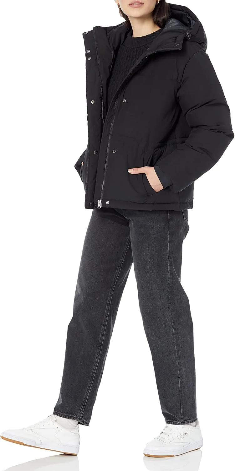 Amazon Essentials Women's Short Waisted Puffer Jacket (Available in Plus Size)