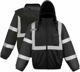 caparazon Class4 High Visibility Weatherproof Bomber Jacket with Quilted Built-in Liner