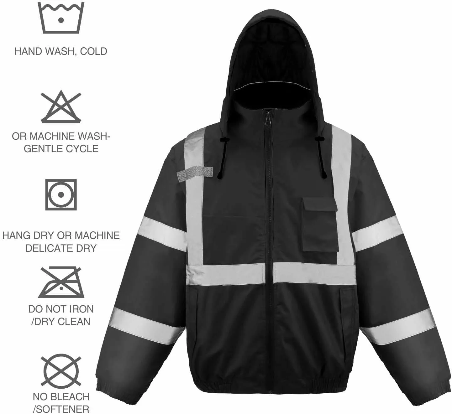caparazon Class4 High Visibility Weatherproof Bomber Jacket with Quilted Built-in Liner