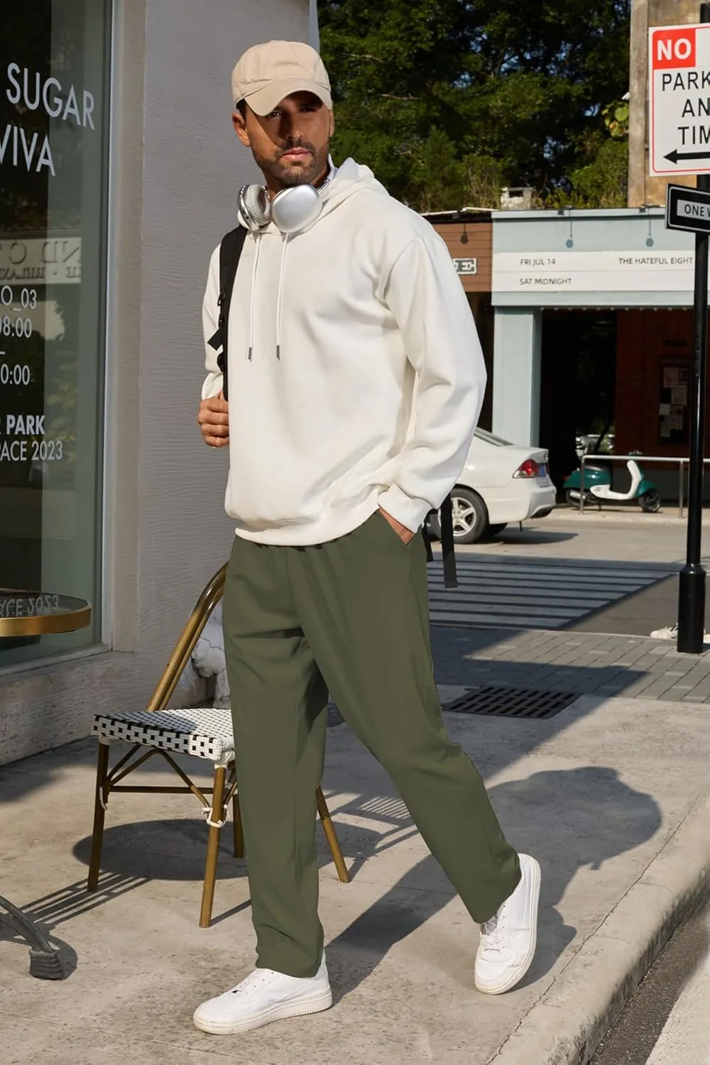 COOFANDY Men's Casual Pants Waffle Knit Yoga Pants Lightweight Sweatpants Open Bottom Lounge Trousers