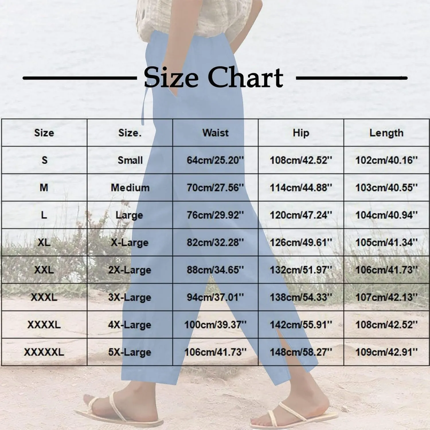 Cotton Linen Pants for Women 2025 Summer Gauze Drawstring High Waisted Wide Leg Trouser Casual Side Split Beach Pant