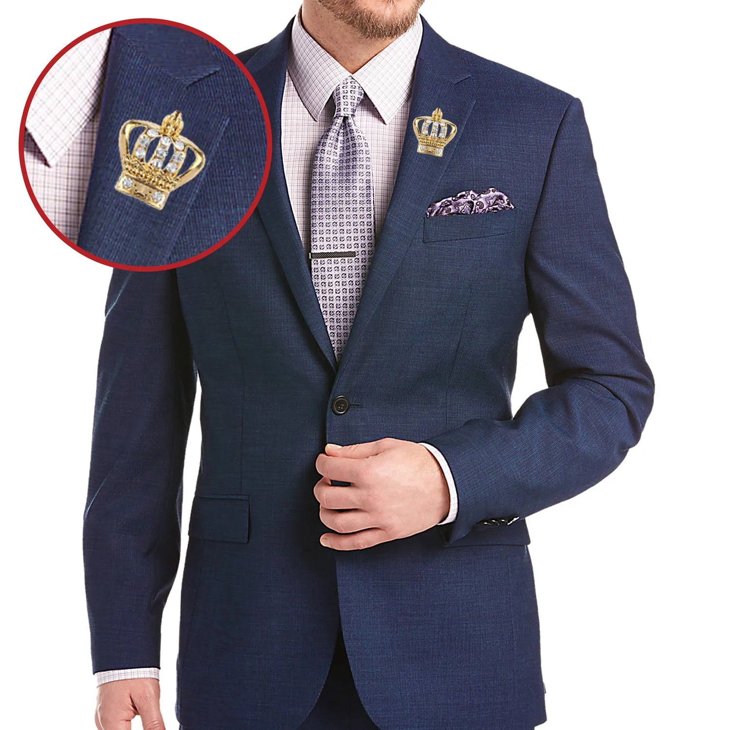 Elegant Crown Brooch Combo