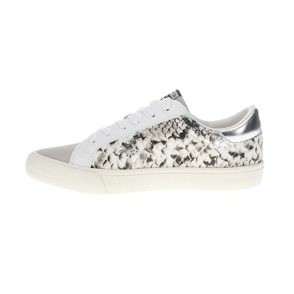 Grande Snake Print Metallic Slip On Sneakers