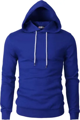 H2H Men's Pullover Hoodie Lightweight Long Sleeve with Kangaroo Pocket Slim Fit Basic Casual Sweatshirt