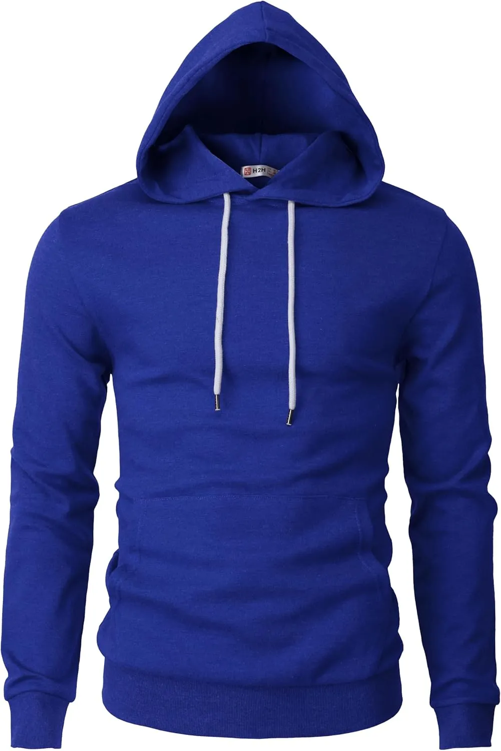 H2H Men's Pullover Hoodie Lightweight Long Sleeve with Kangaroo Pocket Slim Fit Basic Casual Sweatshirt
