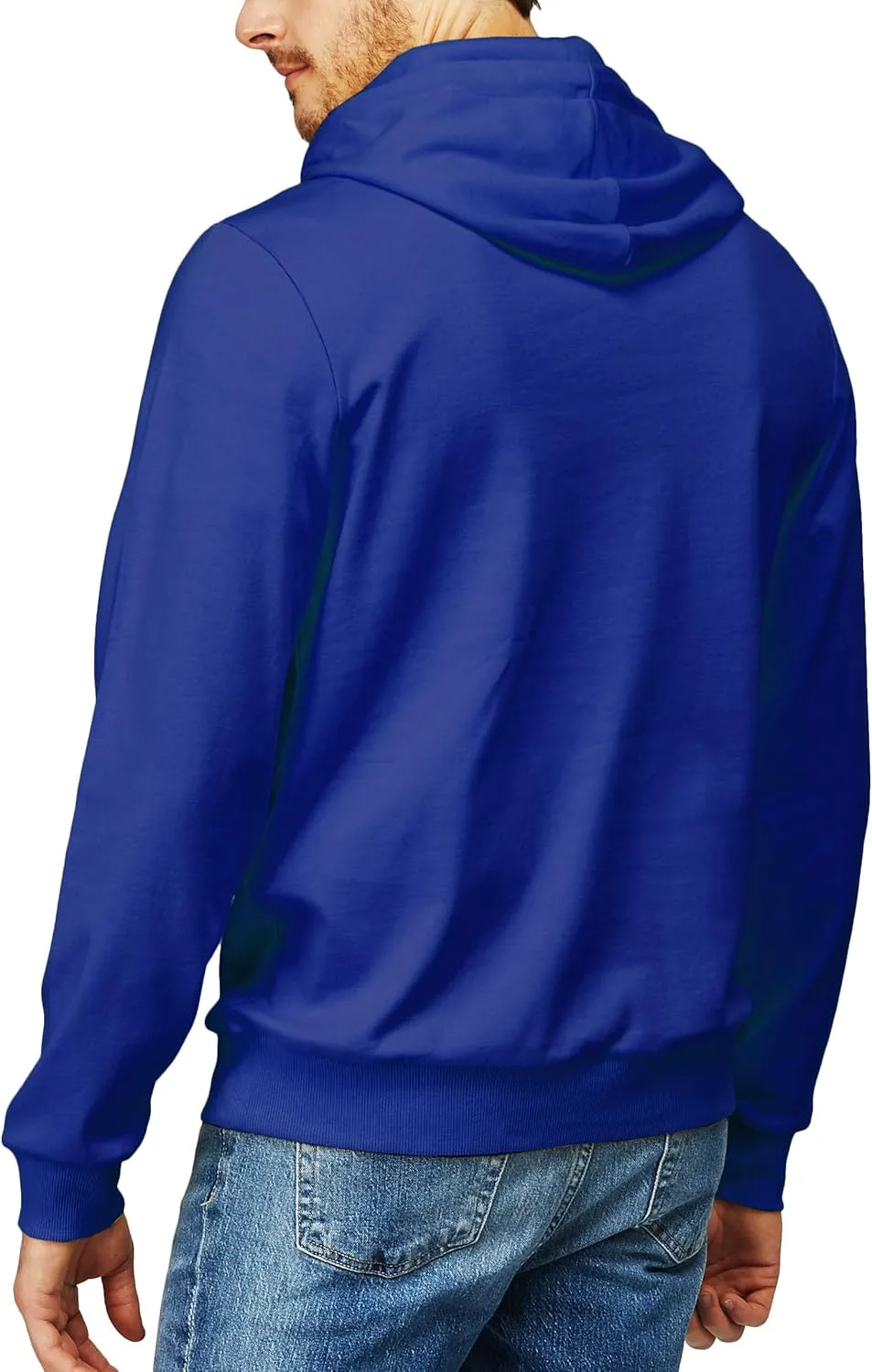 H2H Men's Pullover Hoodie Lightweight Long Sleeve with Kangaroo Pocket Slim Fit Basic Casual Sweatshirt
