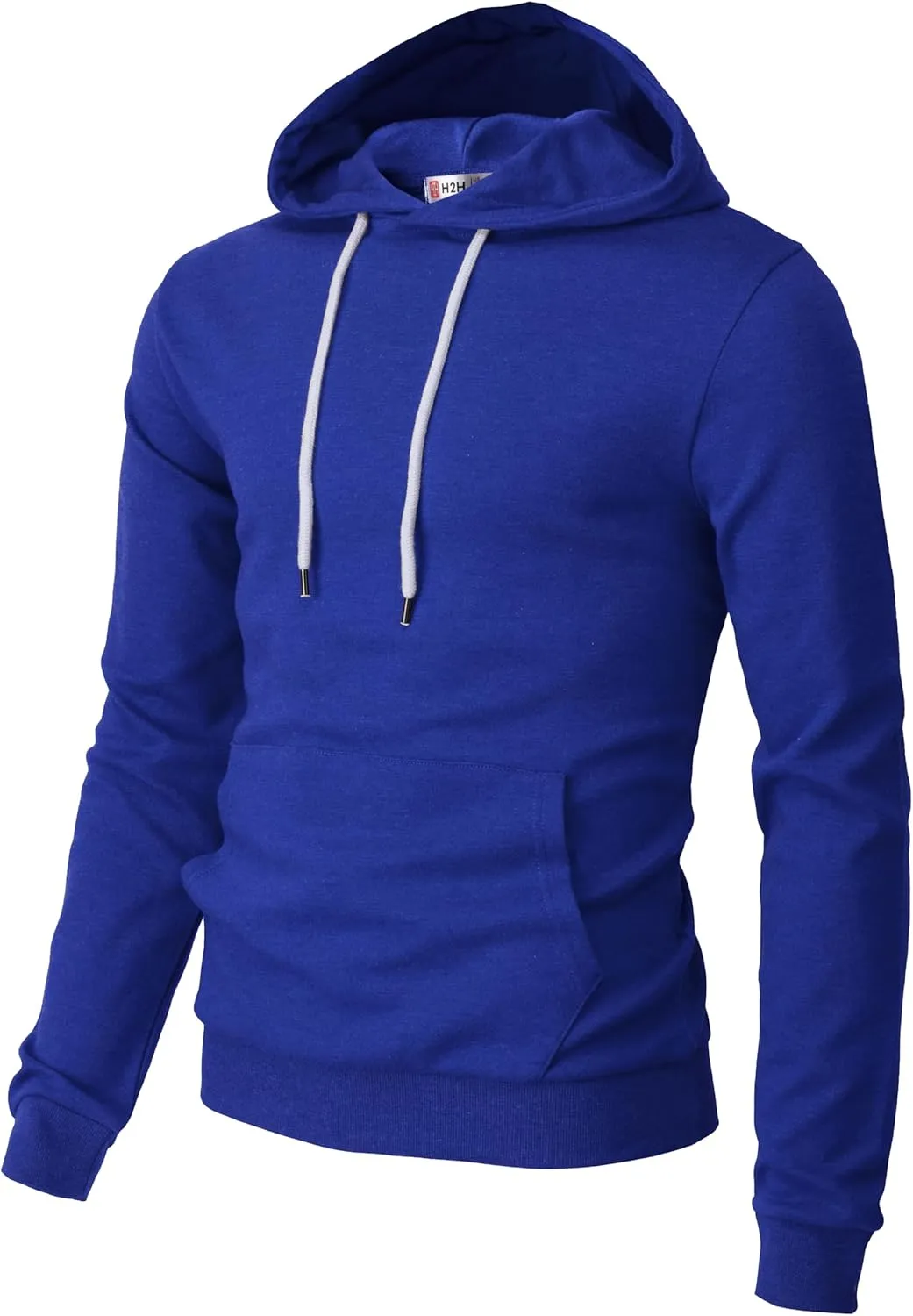 H2H Men's Pullover Hoodie Lightweight Long Sleeve with Kangaroo Pocket Slim Fit Basic Casual Sweatshirt