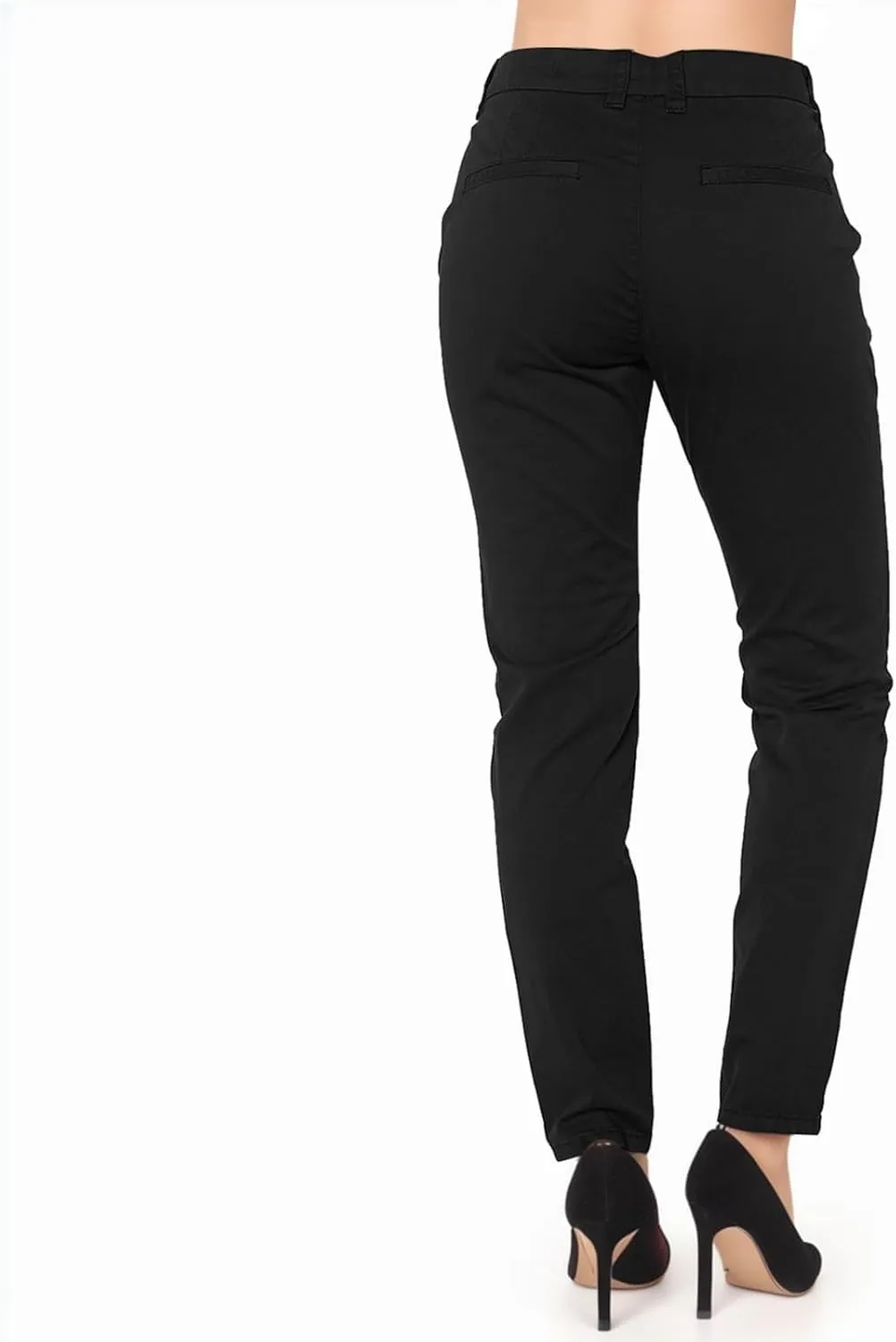 High Waisted Business Pants for Women Straight Leg Pleated Elegant Office Slacks Stretchy Dress Trousers with Pockets