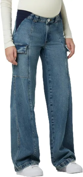 HUDSON Women's Utility Wide Leg Cargo Maternity