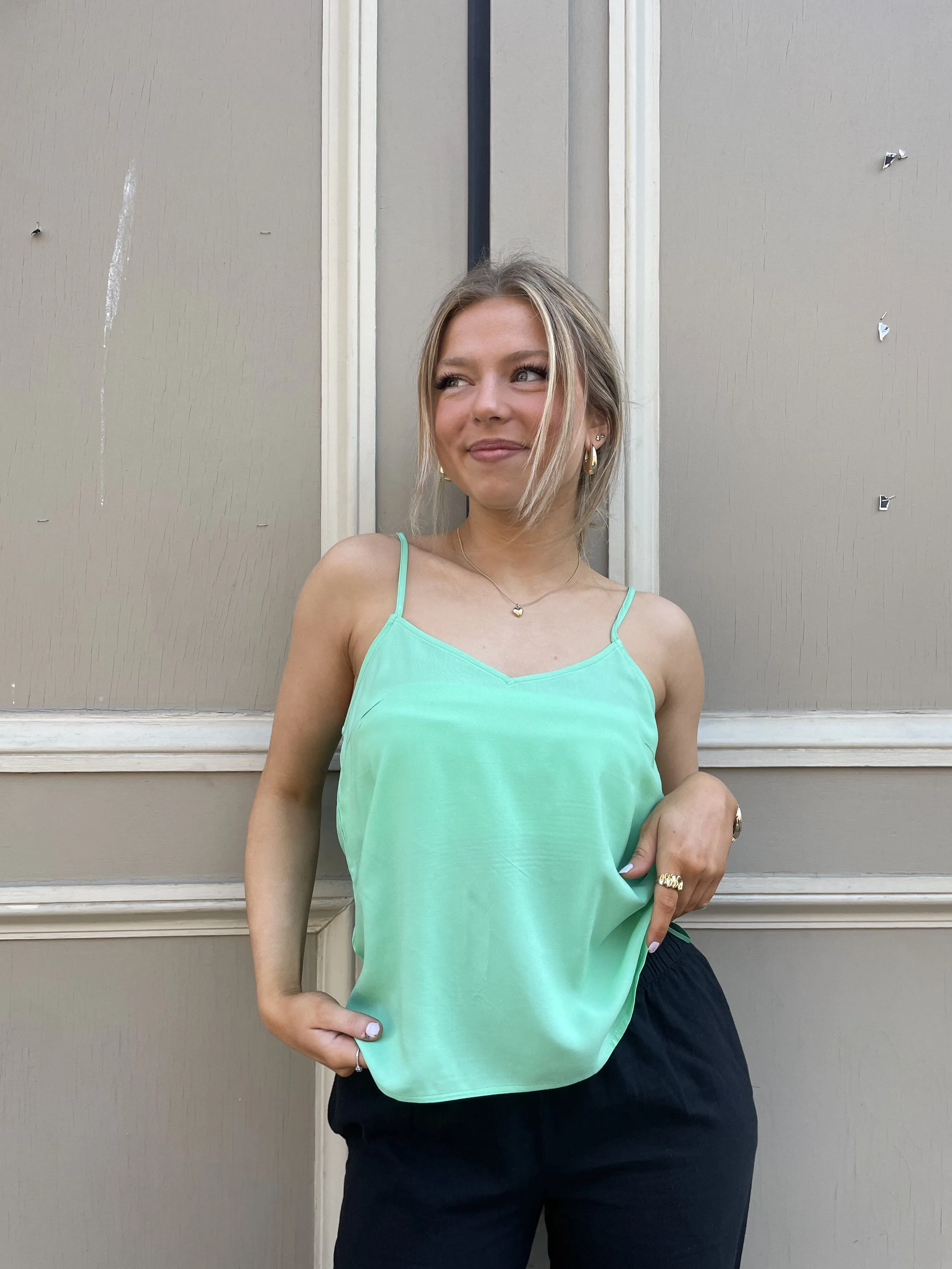 JOELLA LIGHTWEIGHT MINT TANK