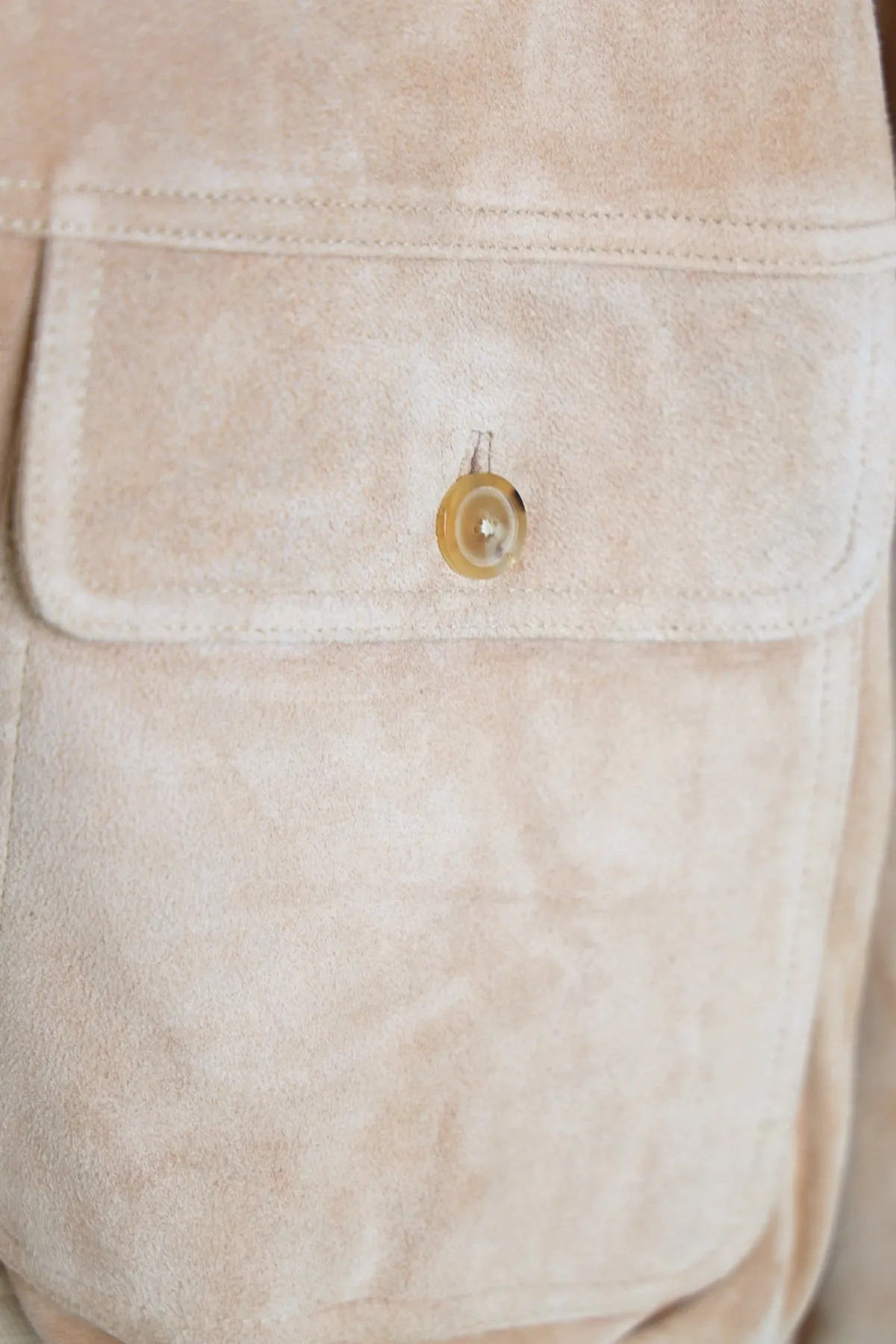 Lamb Suede Blouson - Beige