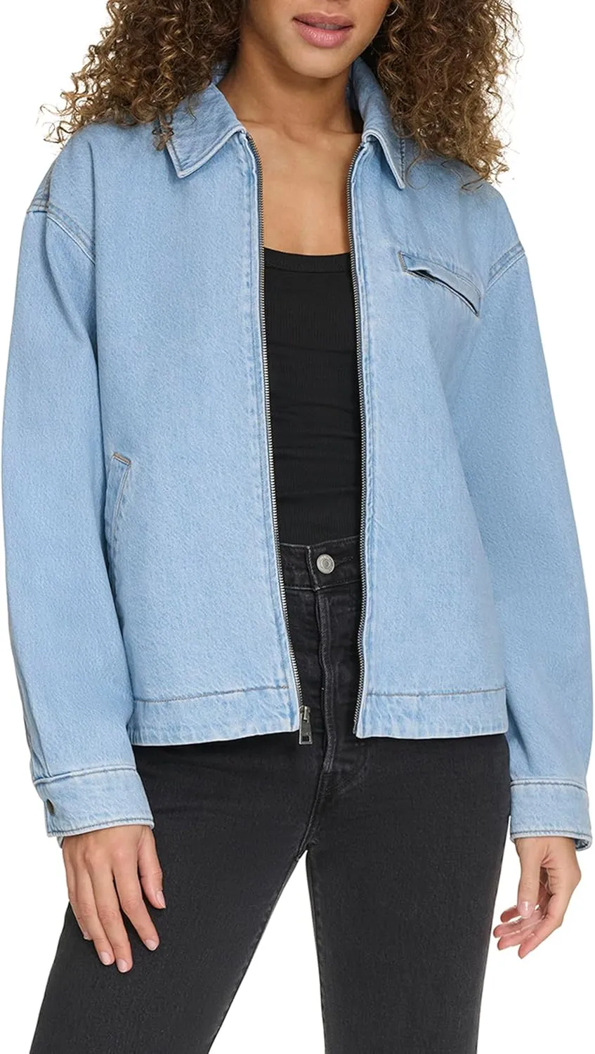 Levi's Women's Zip Up Utility Jacket with Collar