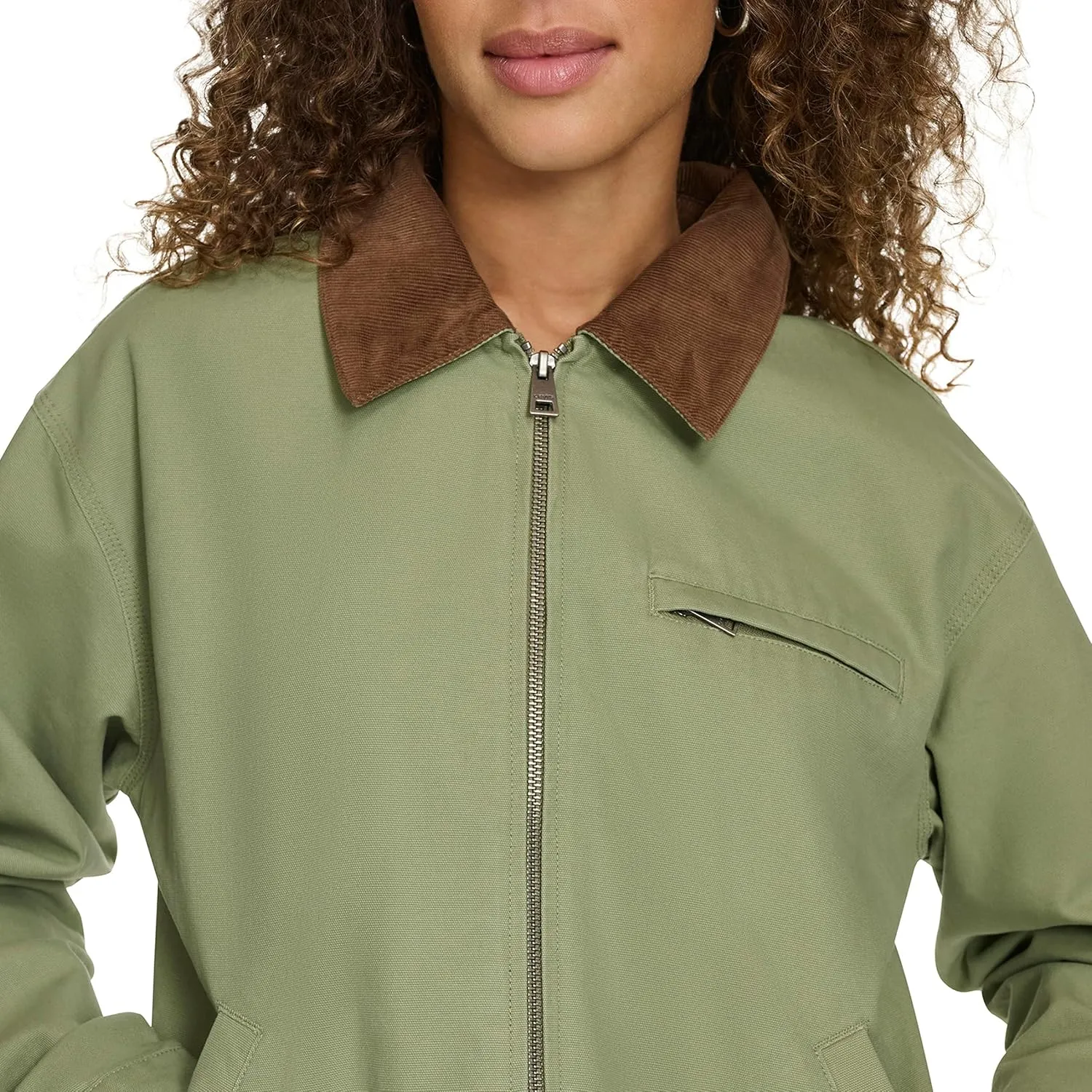 Levi's Women's Zip Up Utility Jacket with Collar