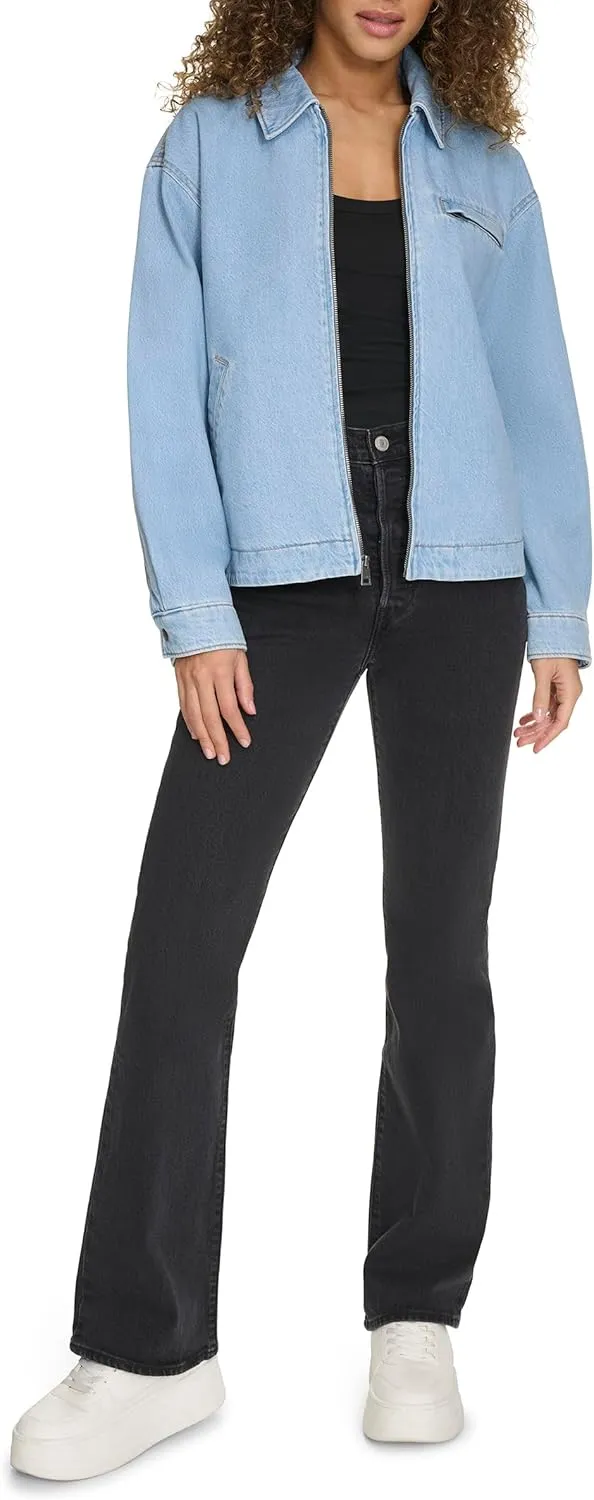 Levi's Women's Zip Up Utility Jacket with Collar