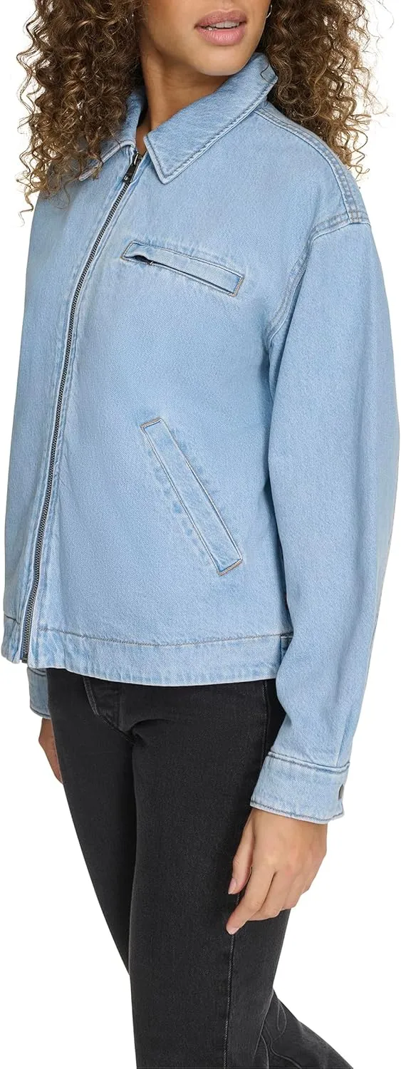 Levi's Women's Zip Up Utility Jacket with Collar