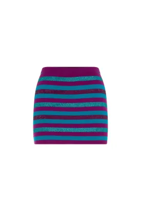 Luna Knitted Rhinestone Skirt
