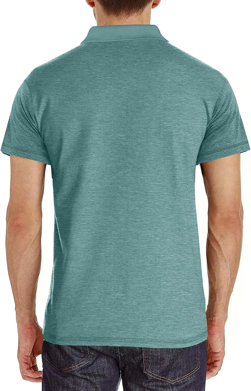 Mens Polo Shirts Casual Fashion T-Shirts Short Sleeve Button Up Golf Shirts Tops with Pocket