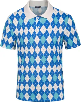 PJ PAUL JONES Mens Polo Shirt Short Sleeve Performance Golf Polo Shirts Daily CasualWear