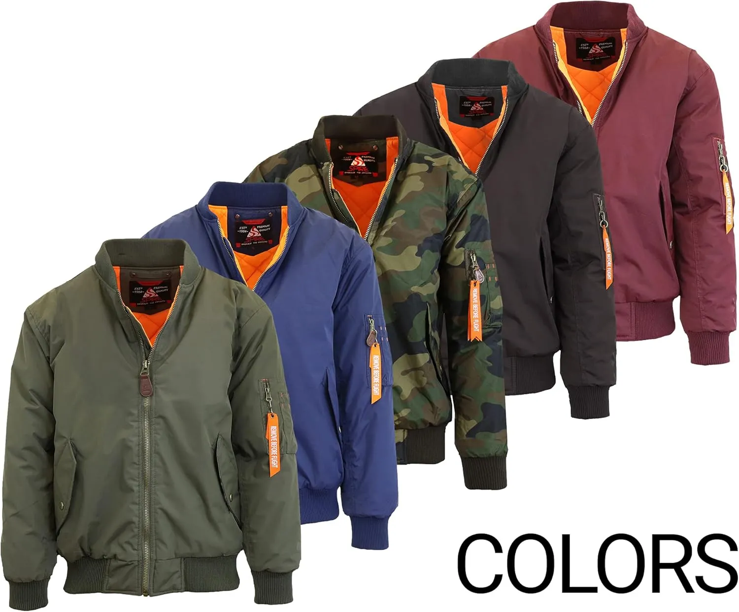 Spire by Galaxy Men's Flight Jacket