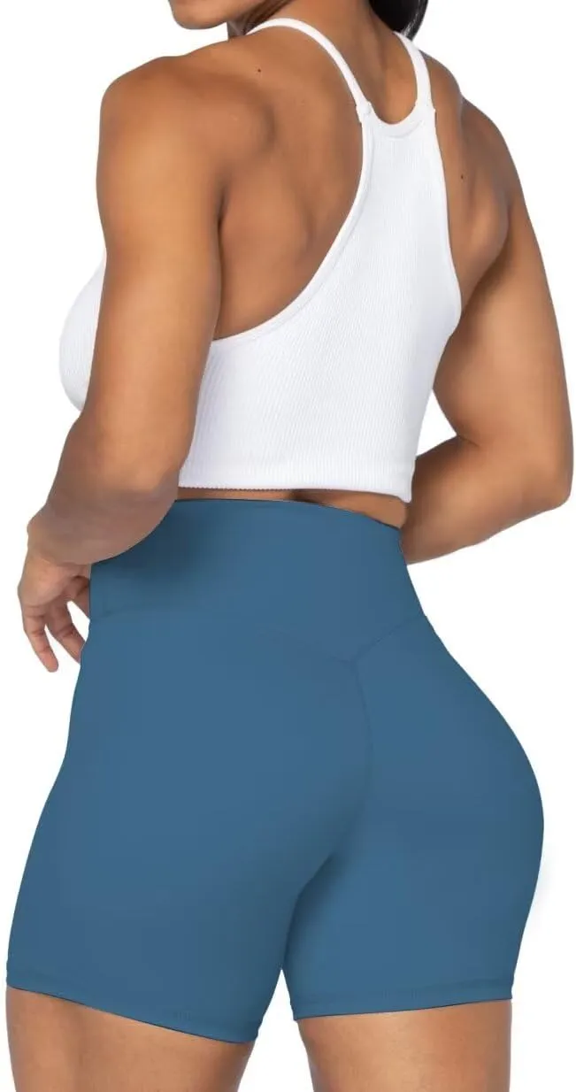 Sunzel No Front Seam High Waist Biker Shorts for Women, Squat Proof Yoga Workout Gym Bike Shorts