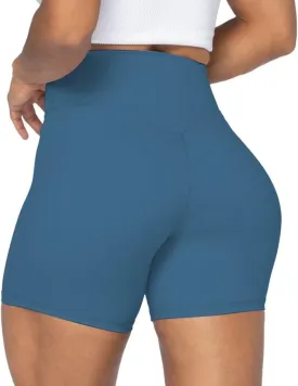 Sunzel No Front Seam High Waist Biker Shorts for Women, Squat Proof Yoga Workout Gym Bike Shorts