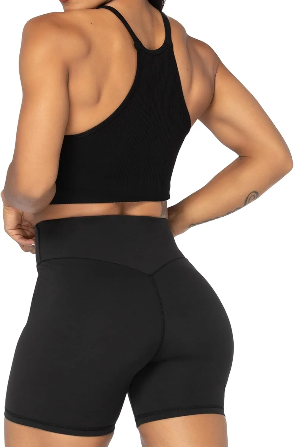 Sunzel No Front Seam High Waist Biker Shorts for Women, Squat Proof Yoga Workout Gym Bike Shorts