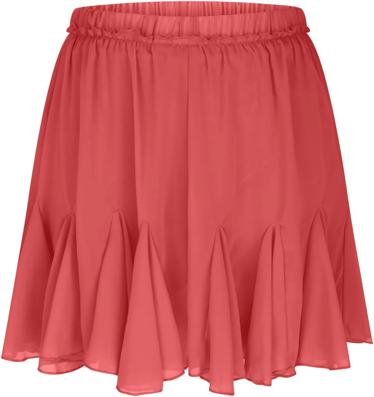 TANGNADE Women Flowy Skirt Summer Dressy Casual Boho Ruffle Mini Skirts Pleated High Waist Cute Skorts Trendy Clothes