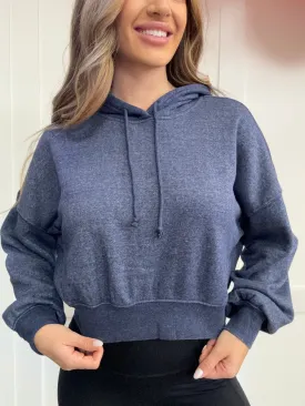 Toasty Essentials Drop Shoulder Cropped Hoodie