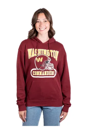 Ultra Game NFL Official Women's Super Soft Hoodie Pullover Sweatshirt, Washington Commanders, Team Color|Washington Commanders