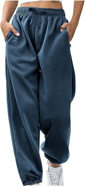 Womens Sweatpants 2024,High Waisted Baggy Sweatpants Joggers Sport Active Workout Jogger Pants with Pockets Trousers