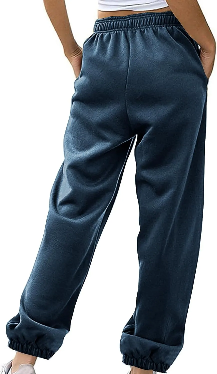 Womens Sweatpants 2024,High Waisted Baggy Sweatpants Joggers Sport Active Workout Jogger Pants with Pockets Trousers
