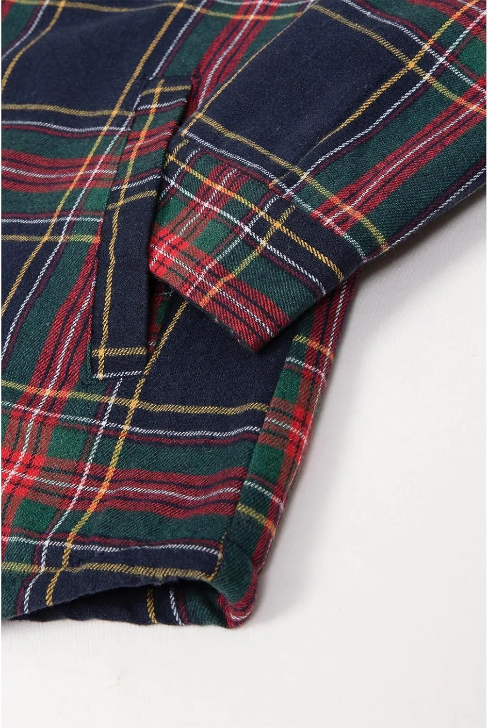 ZENTHACE Women's Flannel Shirt Jacket with Hood,Sherpa Lined Plaid Shacket Jackets,Snap Button Front